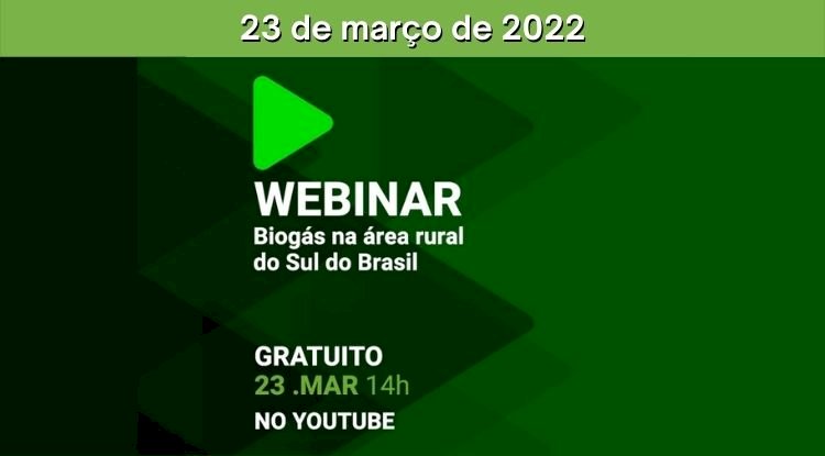 Webinar: Biogás na área rural do Sul do Brasil
