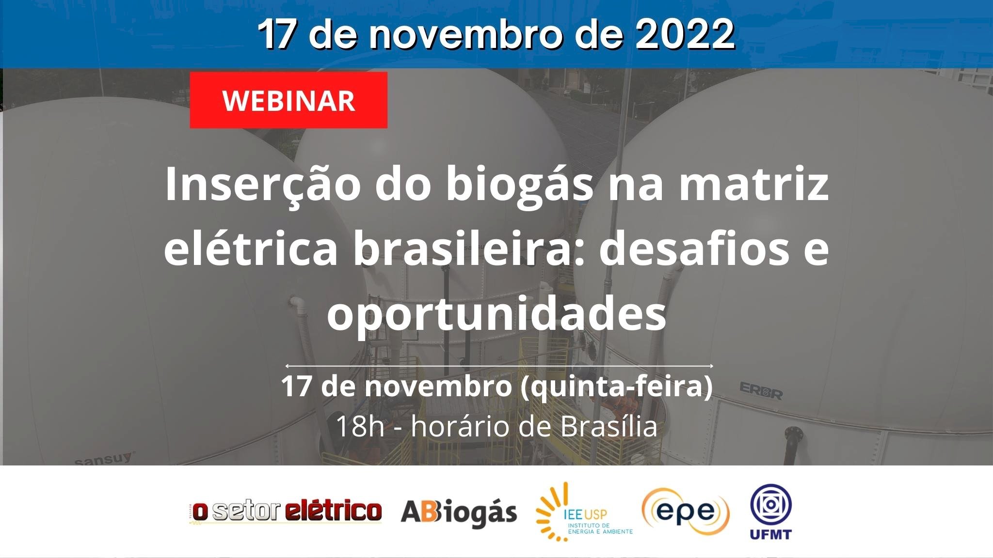 Inserção do biogás na matriz elétrica brasileira: desafios e oportunidades
