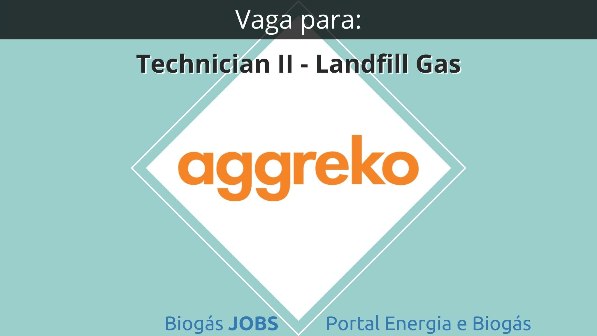 Vaga para Technician II - Landfill Gas