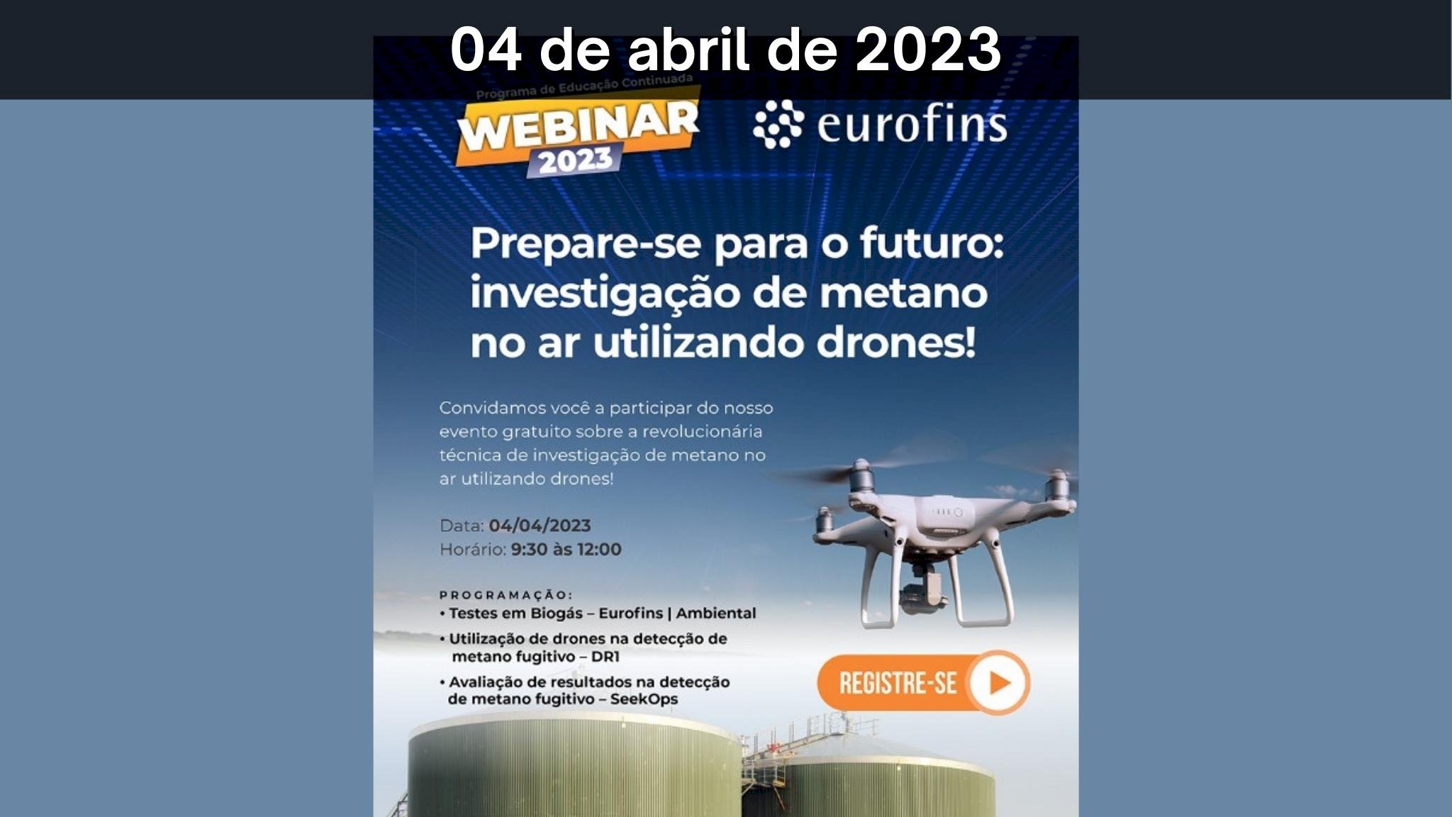Webinar Utilizando Drones na Detecção de Metano