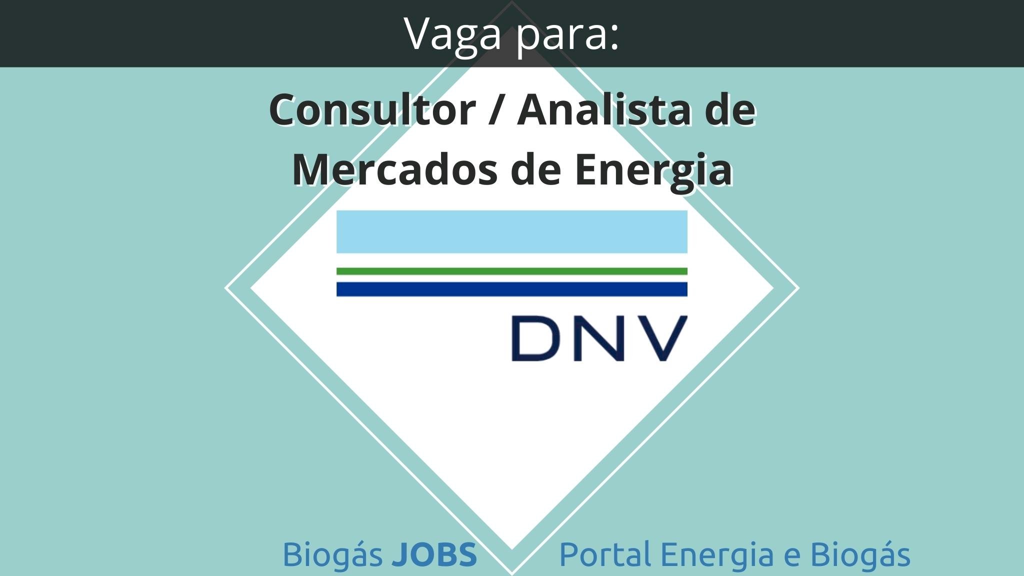 Vaga para Consultor / Analista de Mercados de Energia