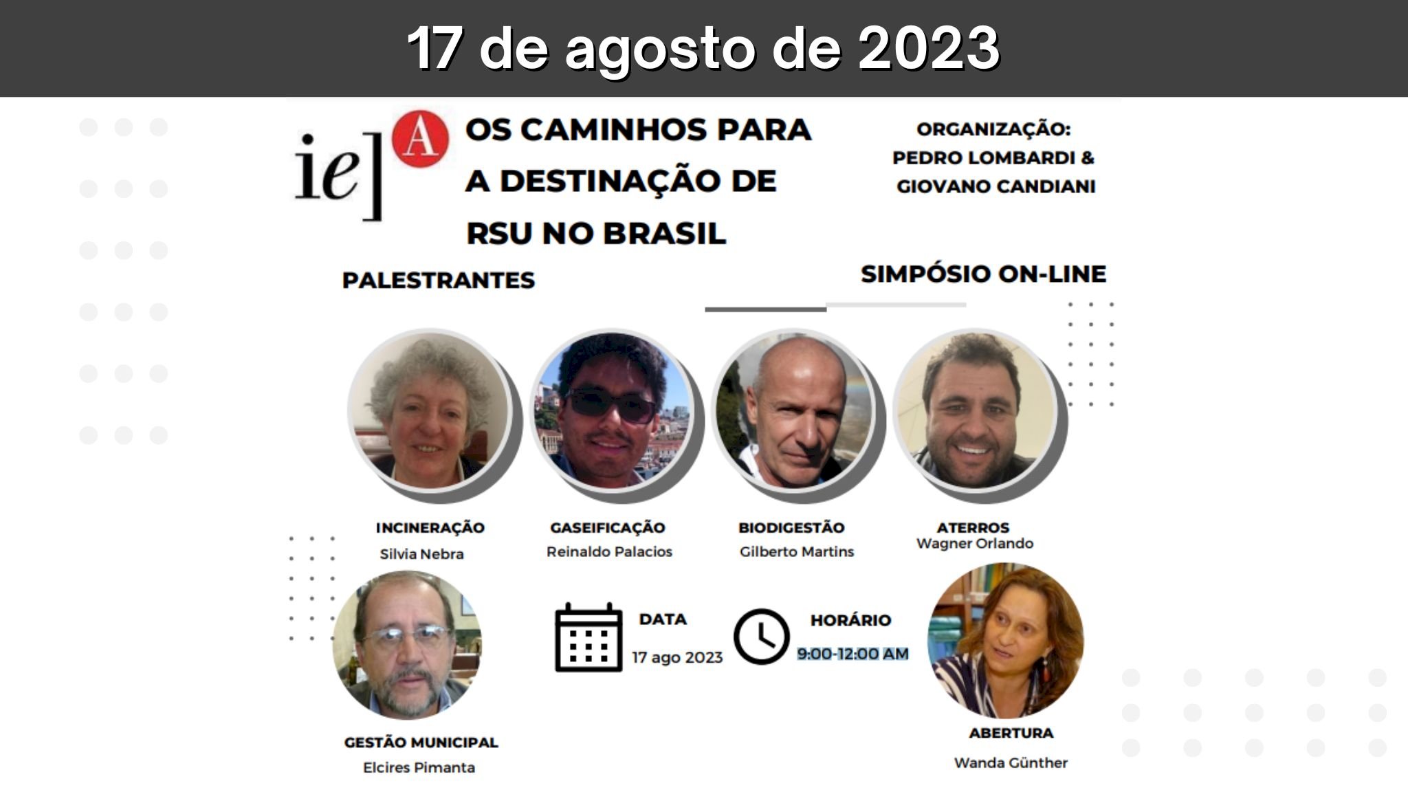 Simpósio On-Line - Os caminhos para a destinação de RSU no Brasil