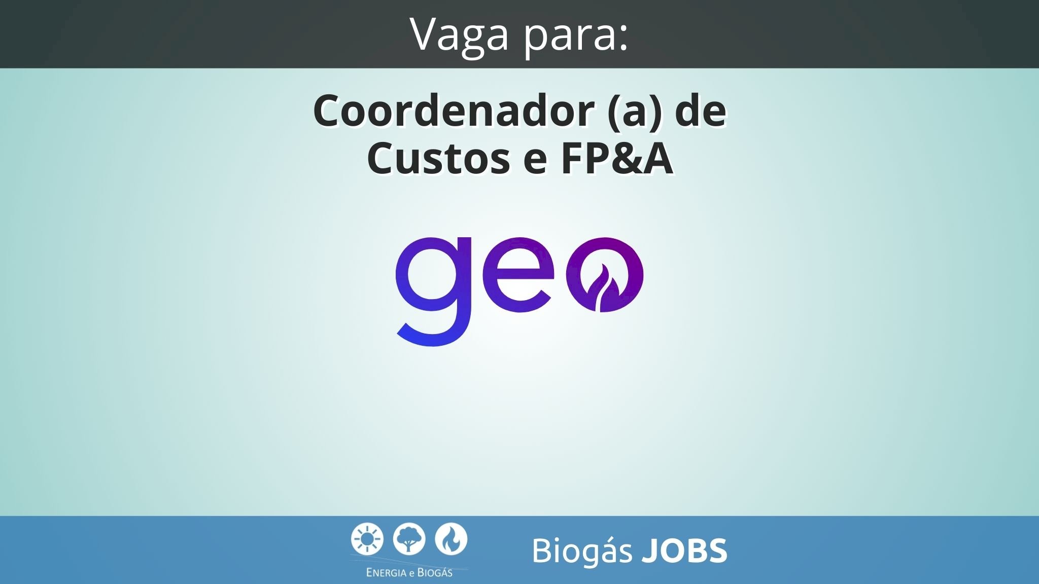 Vaga para Coordenador (a) de Custos e FP&A