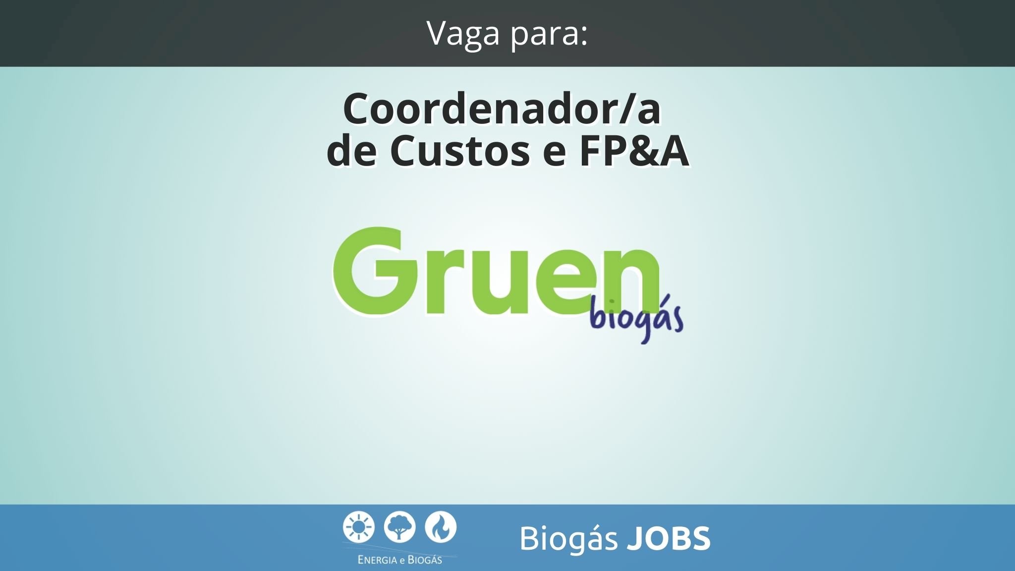 Vaga para Coordenador/a de Custos e FP&A